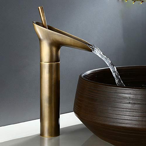 RITZYA Antique Waterfall Single Lever Basin Mixer Tap