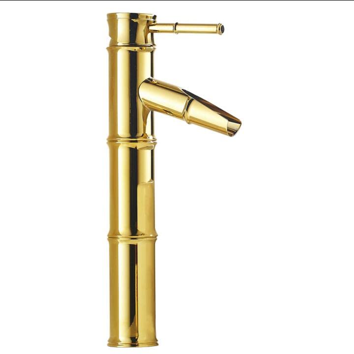 RITZYA Bamboo Waterfall Extended Body Hot & Cold Basin Mixer Tap