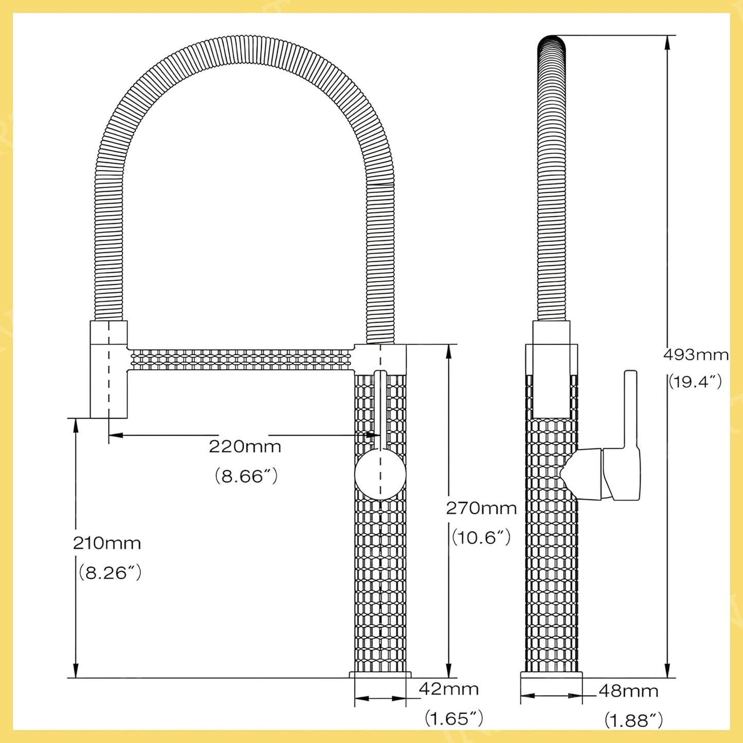 RITZYA Flex Single Lever Kitchen Mixer Tap