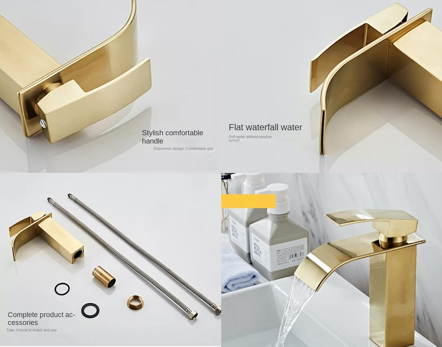 RITZYA Waterfall Style Table Mounted Basin Mixer tap ( 8inch )